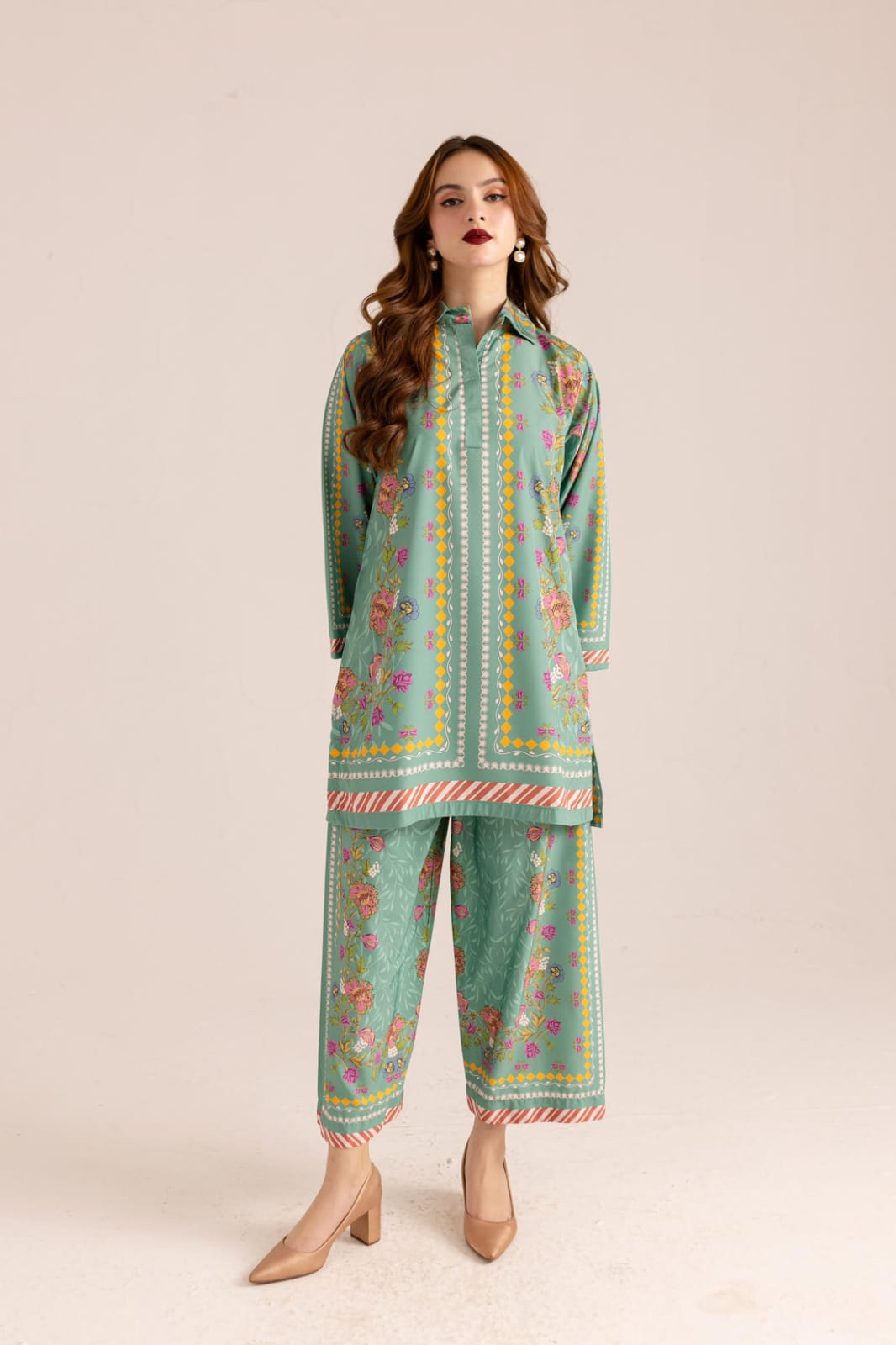 Sabz Gul 2-Piece Kurti Set 🍃🌷